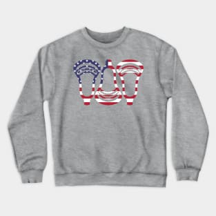 Lacrosse US Flag Head Trio Crewneck Sweatshirt